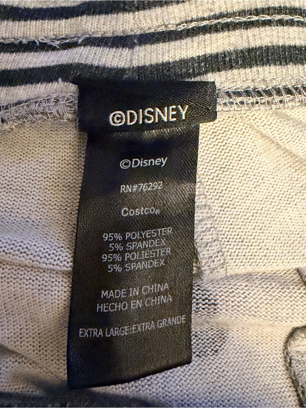 Disney Gray & Black Mickey Mouse Pattern Pajama Pant Set XL - Picture 6 of 6